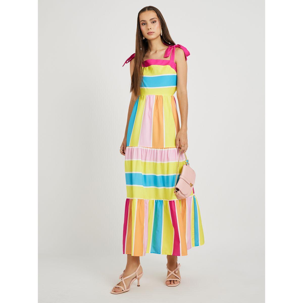 فستان طويل بحمالات ونمط كتل الالوان-women-clothing-dresses-image-2