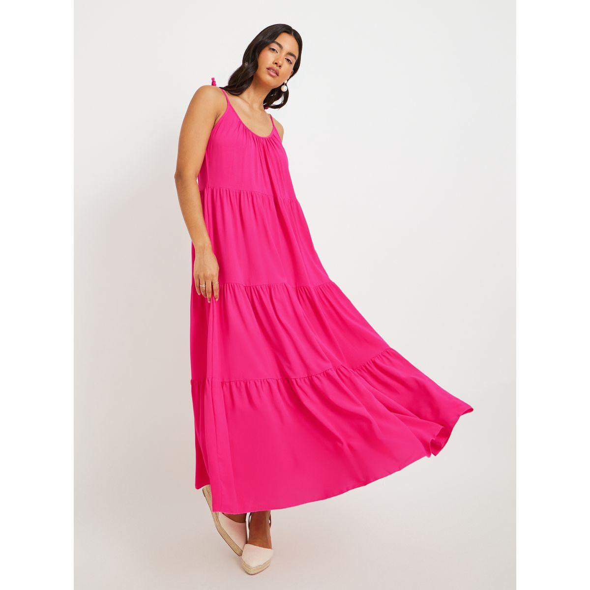 Styli Solid Strappy Tiered Maxi Dress-women-clothing-dresses-image-3