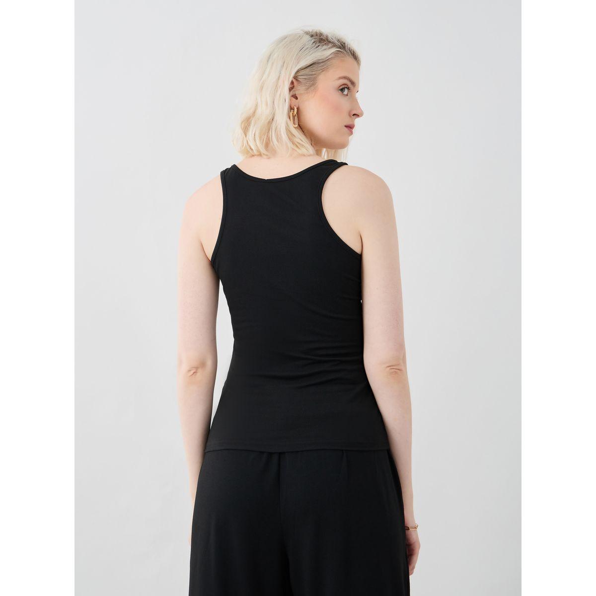 Styli Solid Round Neck Cami Top-women-clothing-tshirts-image-4
