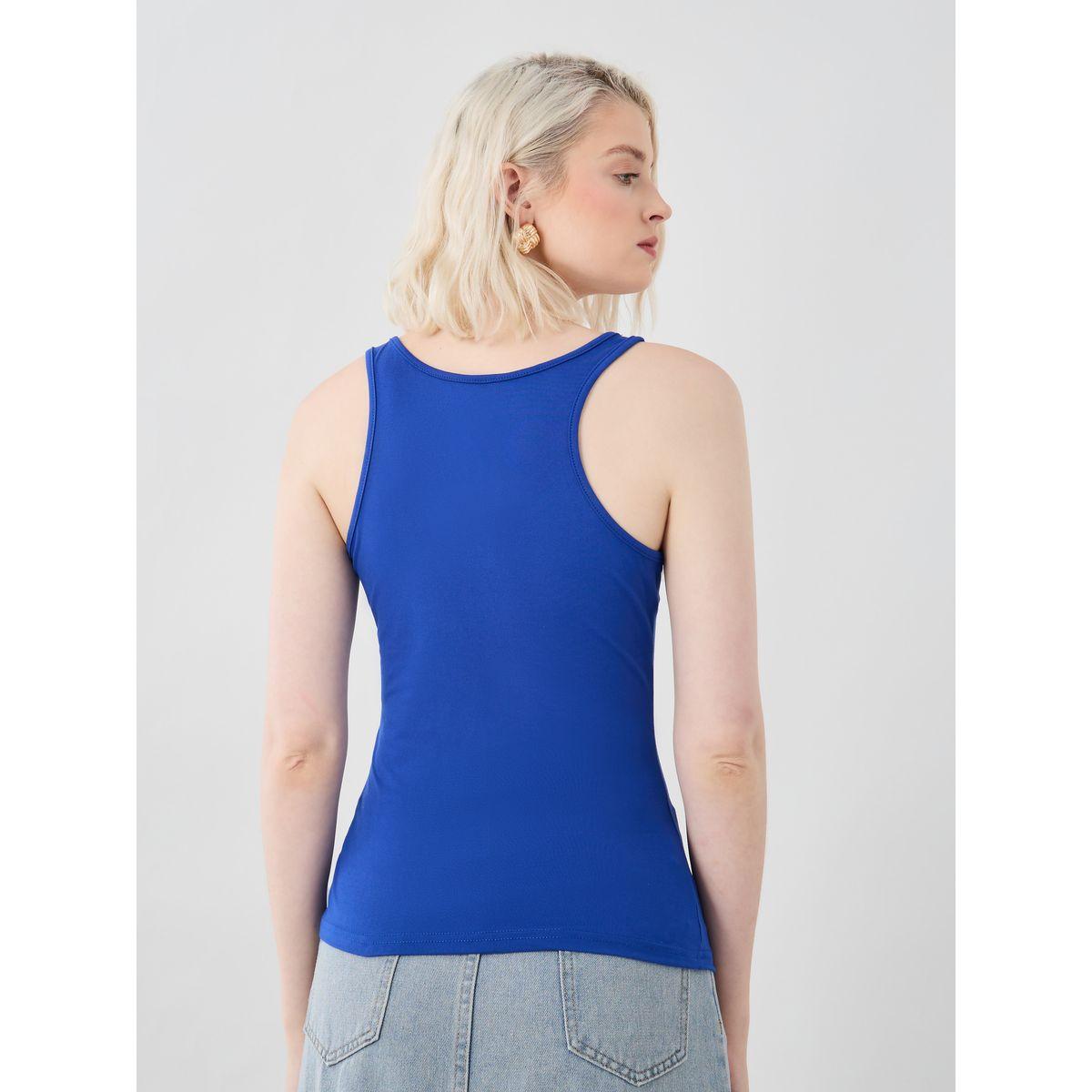 Styli Solid Round Neck Cami Top-women-clothing-tshirts-image-4