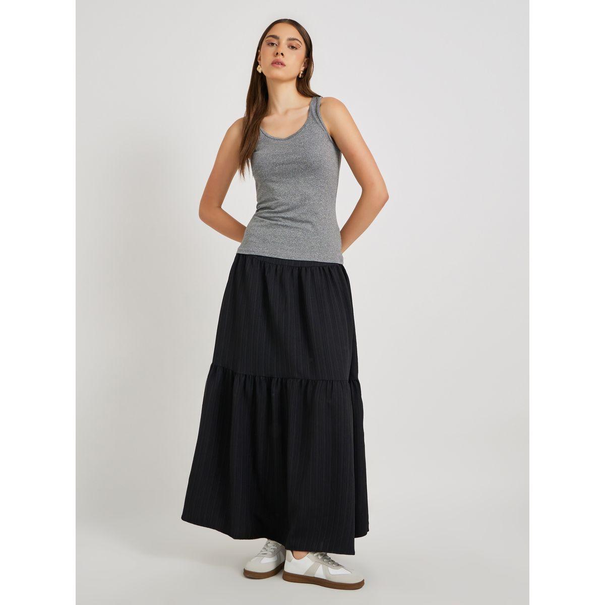بلوزة كامي سادة بياقة دائرية-women-clothing-tshirts-image-2