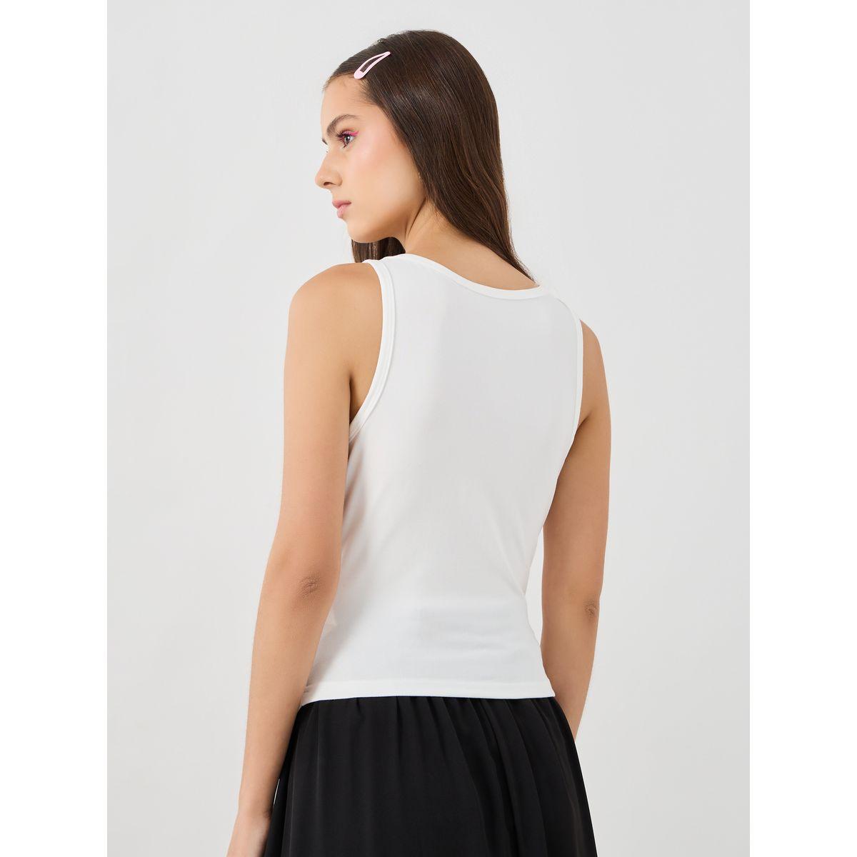 Styli Set of 2 - Solid Asymmetric Hem Cami Top-women-clothing-tshirts-image-5