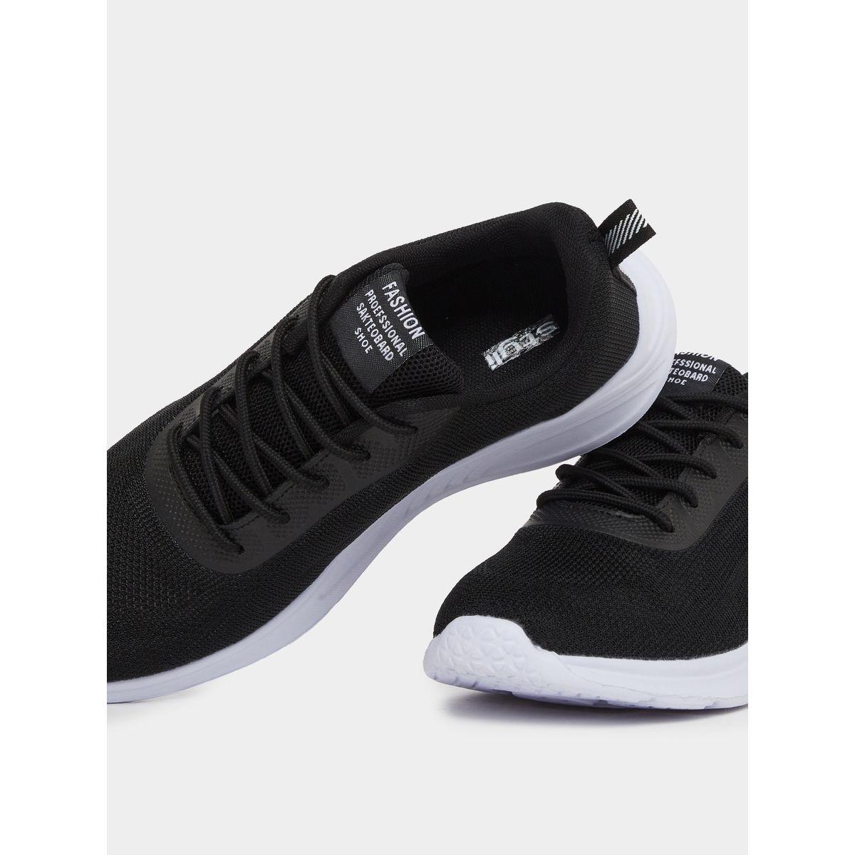 Styli Solid Lace Up Sneakers-women-shoes-sneakers-image-3