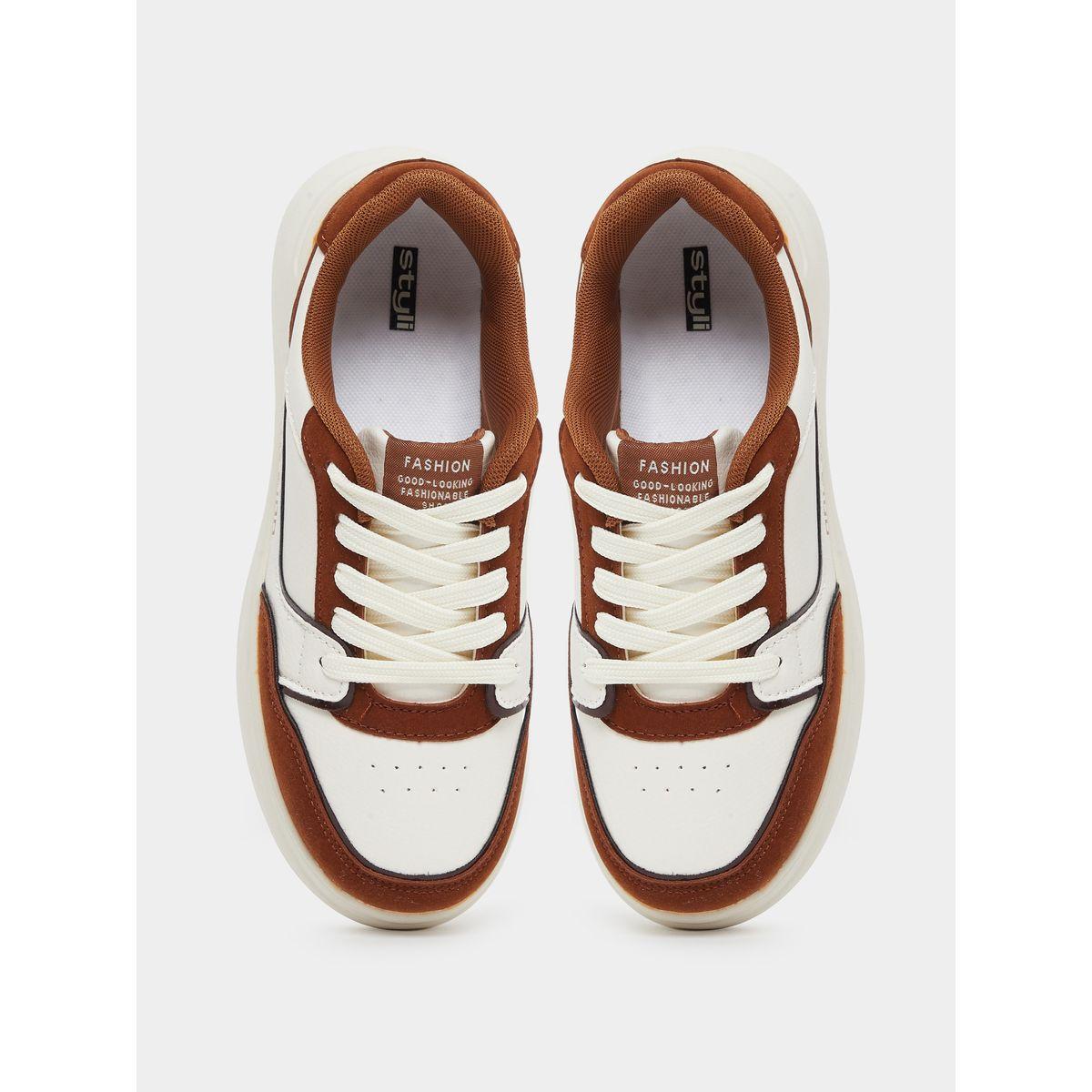 Styli Color Block Platform Lace Up Sneakers-women-shoes-sneakers-image-5