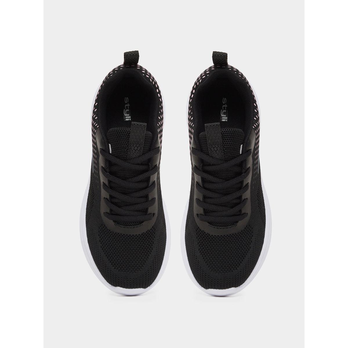 Styli Textured Mesh Lace Up Sneakers-women-shoes-sneakers-image-5