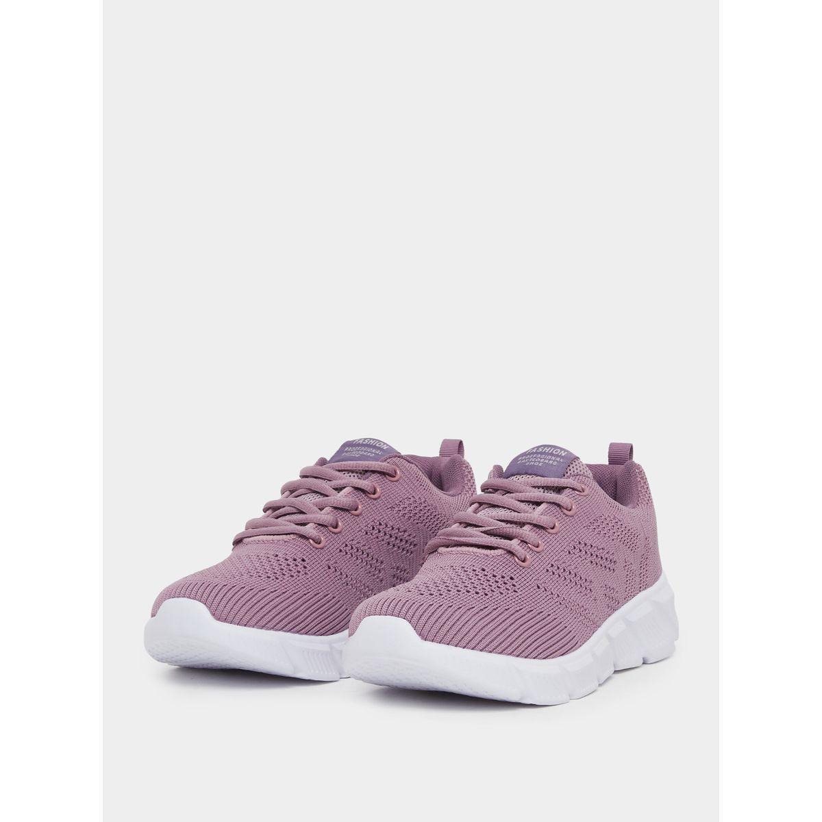 Styli Textured Mesh Lace Up Sneakers-women-shoes-sneakers-image-2