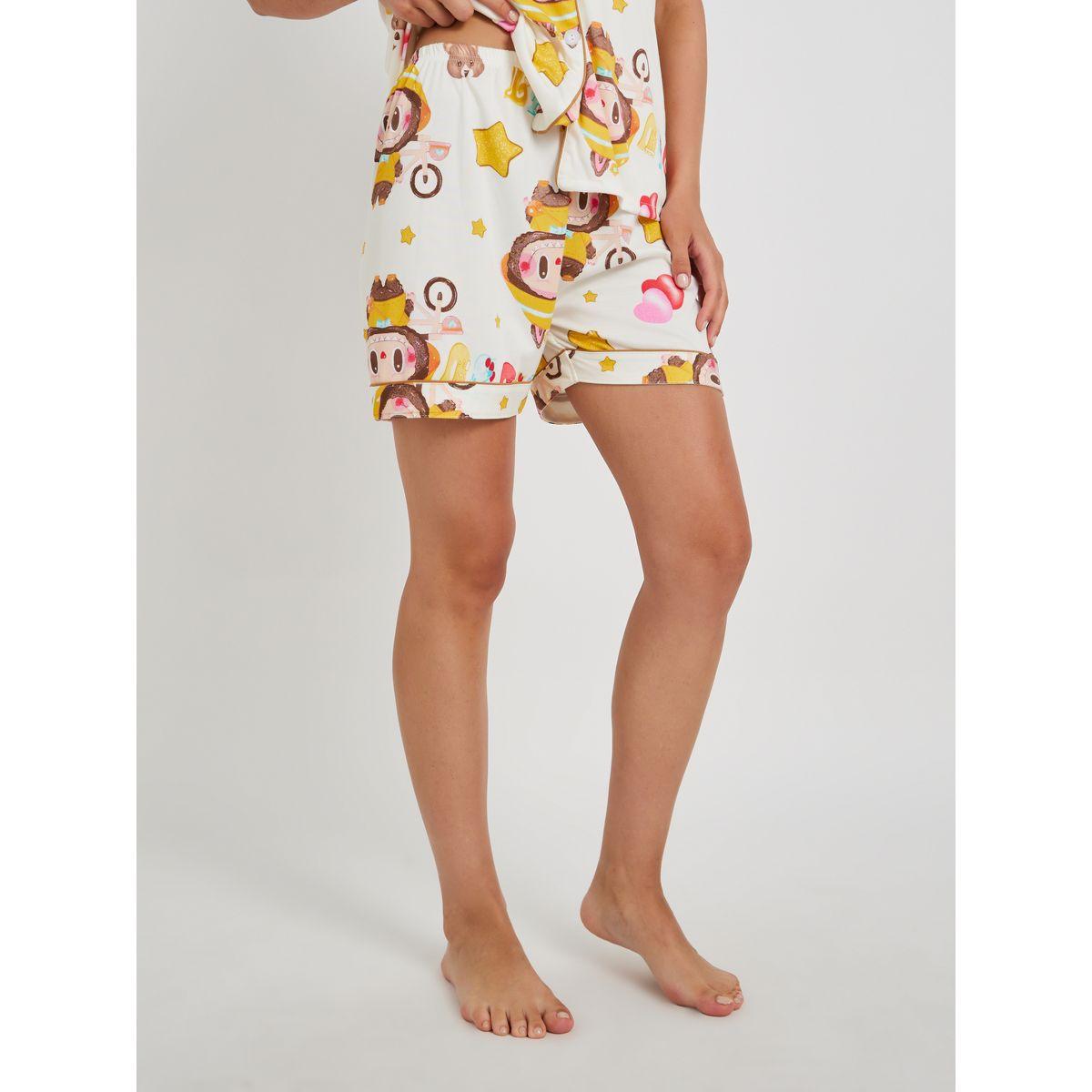 Styli All-Over Print Collared Shirt with Shorts and Pyjama Set-women-clothing-nightwear-pyjamas-longsets-image-6