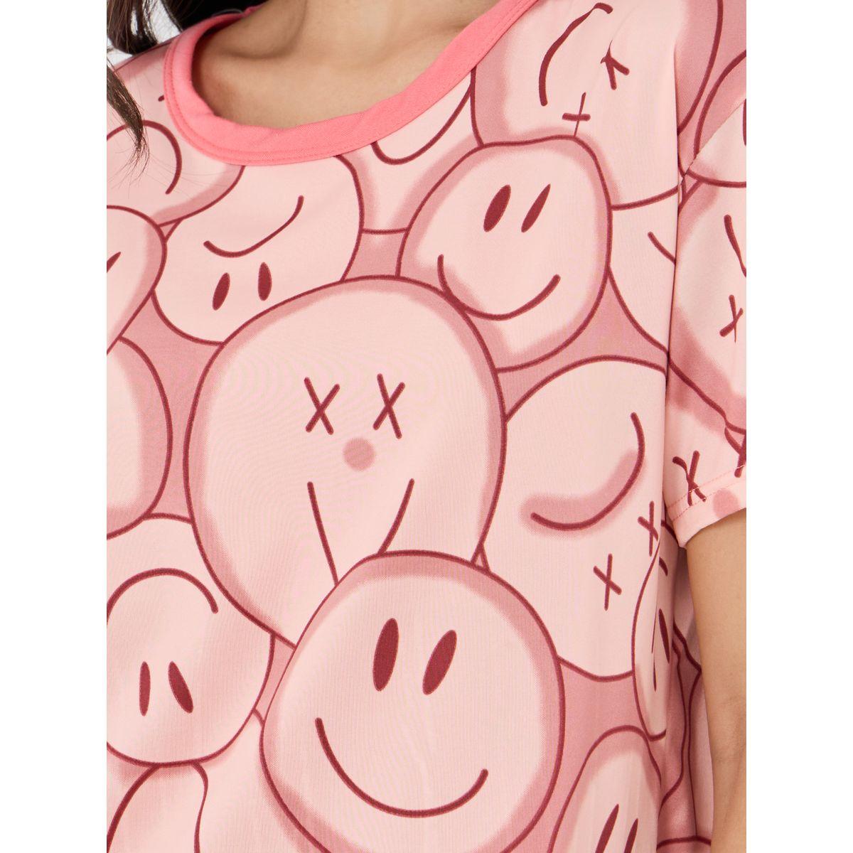 قميص نوم مطبع بالكامل مع أكمام قصيرة-women-clothing-nightwear-nighties-image-3