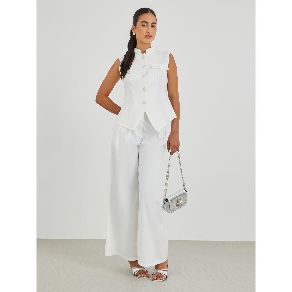 جيليه سادة بلا أكمام وياقة قائمة-women-clothing-coatsandjackets-waistcoats-image-3