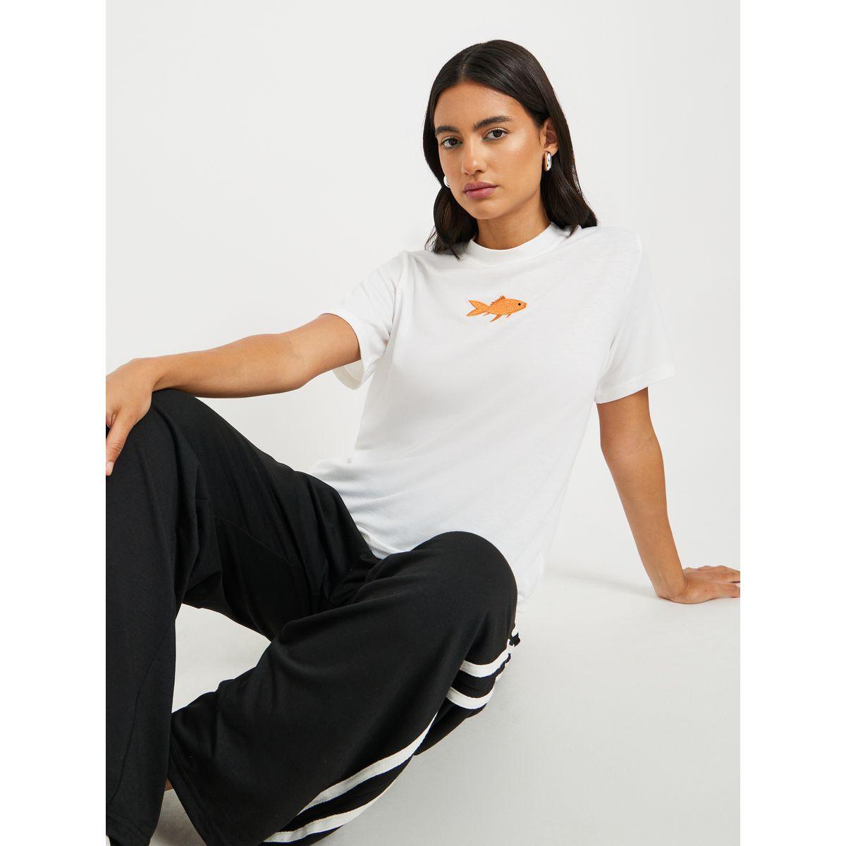 Styli Embroidered Round Neck T-Shirt-women-clothing-tshirts-image-1