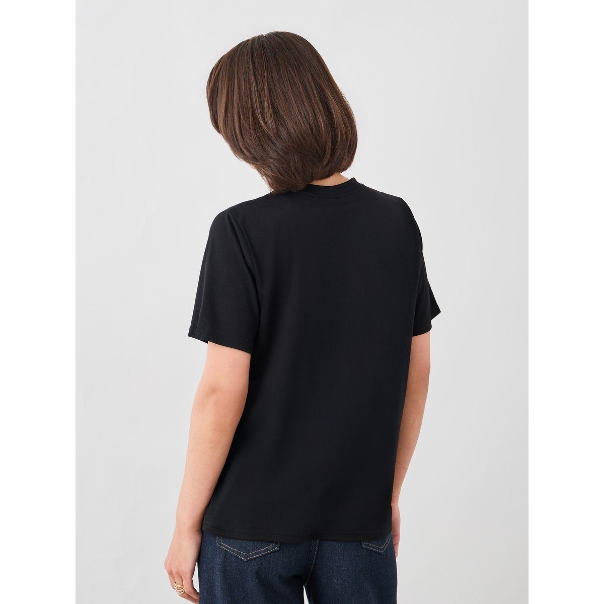 Styli Solid Round Neck T-Shirt with Cut Out Detail-women-clothing-tshirts-image-5