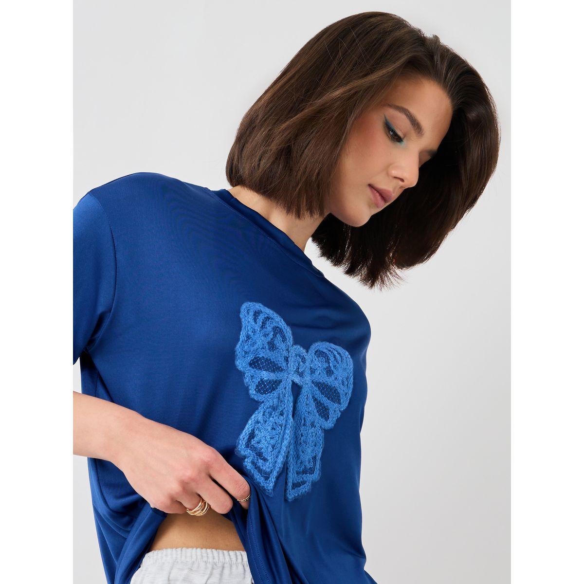 Styli Embellished Short Sleeve Regular Fit T-Shirt-women-clothing-tshirts-image-1