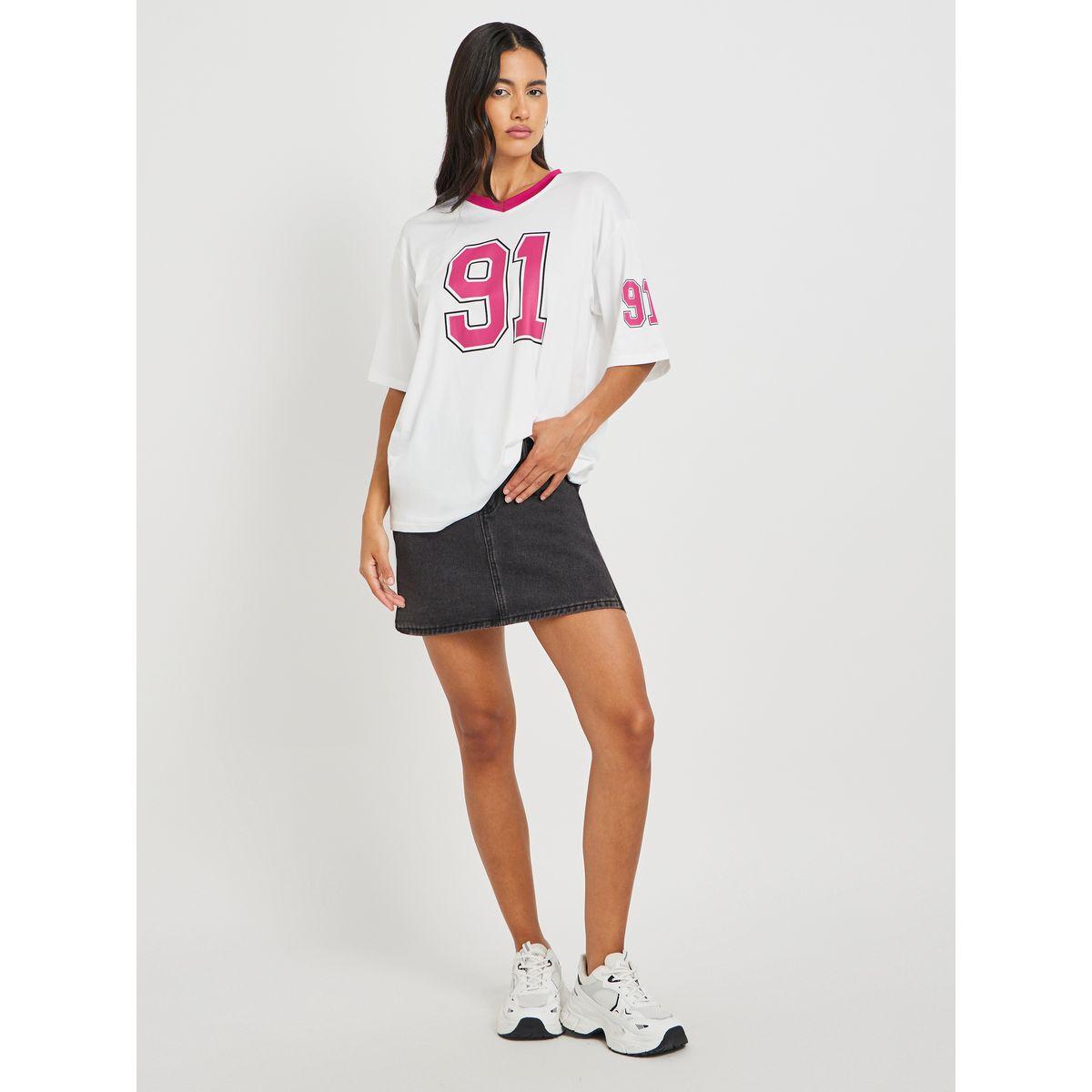 تيشيرت فضفاض بطبعة كتابة-women-clothing-tshirts-image-2