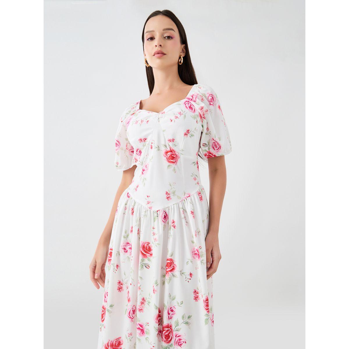 Styli Floral Print Sweetheart Neck Midi Dress-women-clothing-dresses-image-2