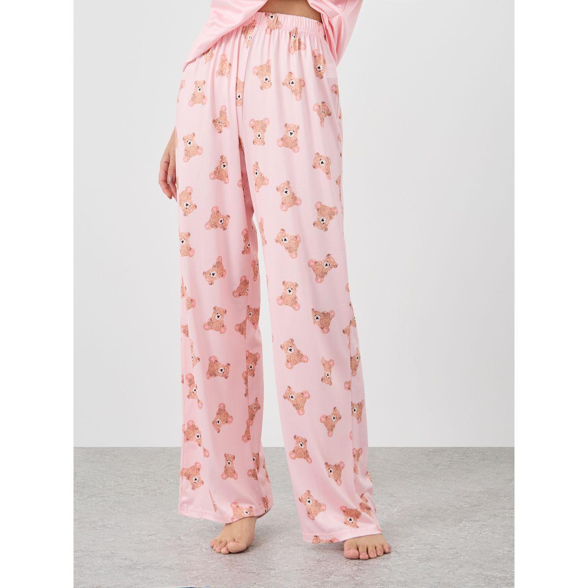 Styli Bear Graphic Print T-Shirt and Pyjama Set-women-clothing-nightwear-pyjamas-longsets-image-6