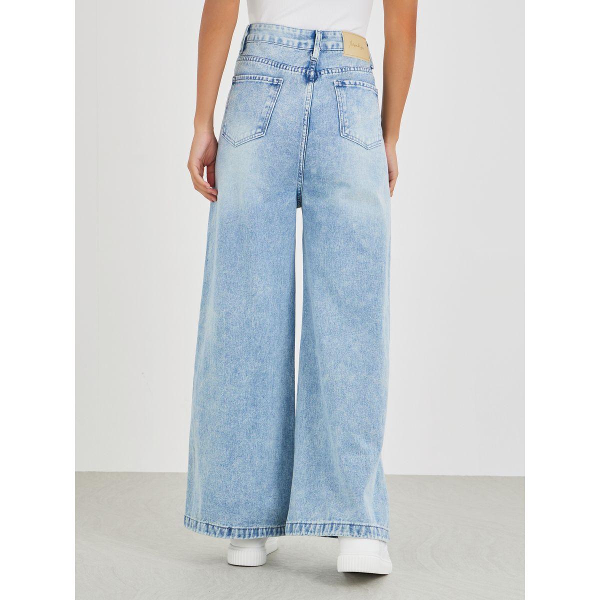 بنطال جينز بخصر متوسط وقصة أرجل واسعة-women-clothing-bottoms-jeans-image-4