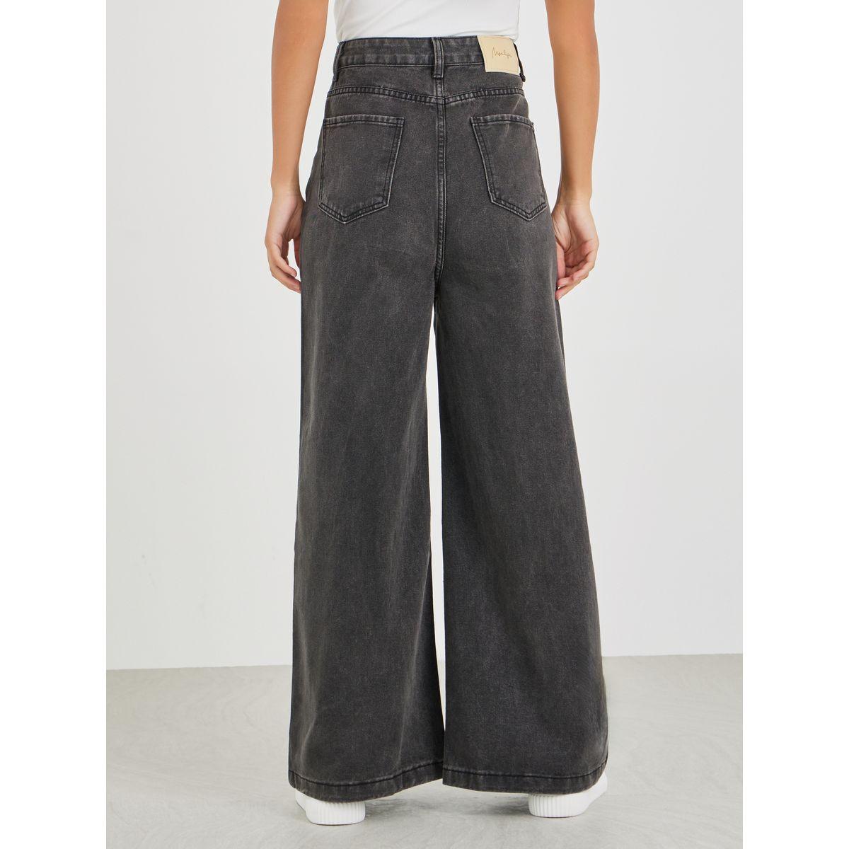 بنطال جينز بخصر متوسط وقصة أرجل واسعة-women-clothing-bottoms-jeans-image-4