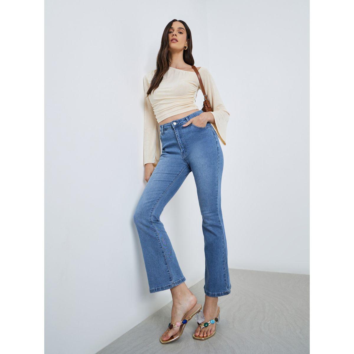 Styli Mid Rise Boot Cut Faded Jeans-women-clothing-bottoms-jeans-image-1