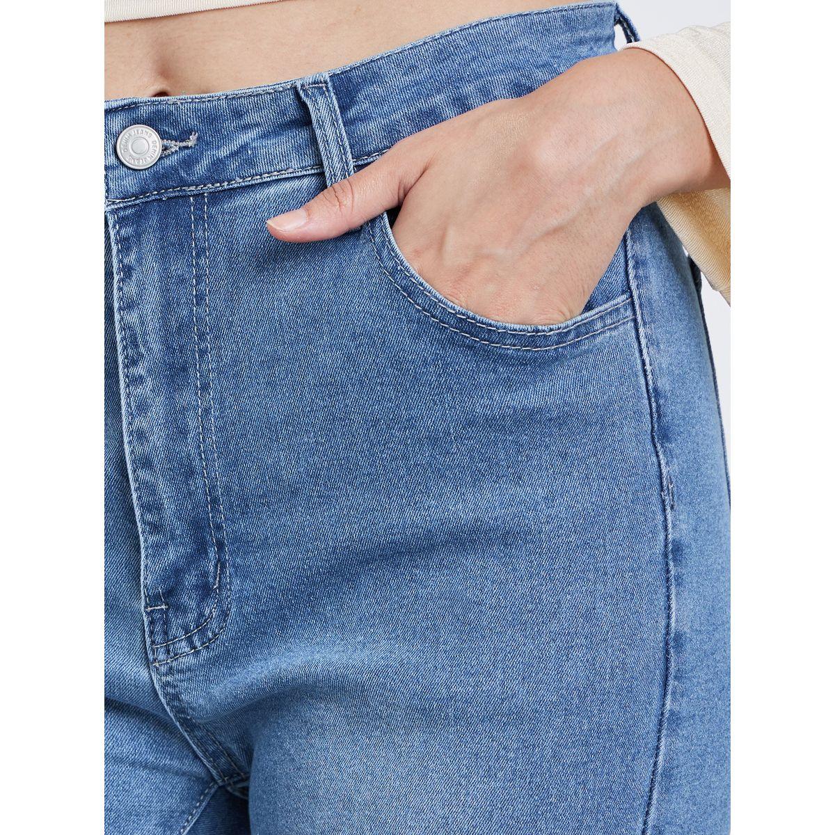 بنطال جينز بخصر متوسط وتفاصيل باهتة-women-clothing-bottoms-jeans-image-3
