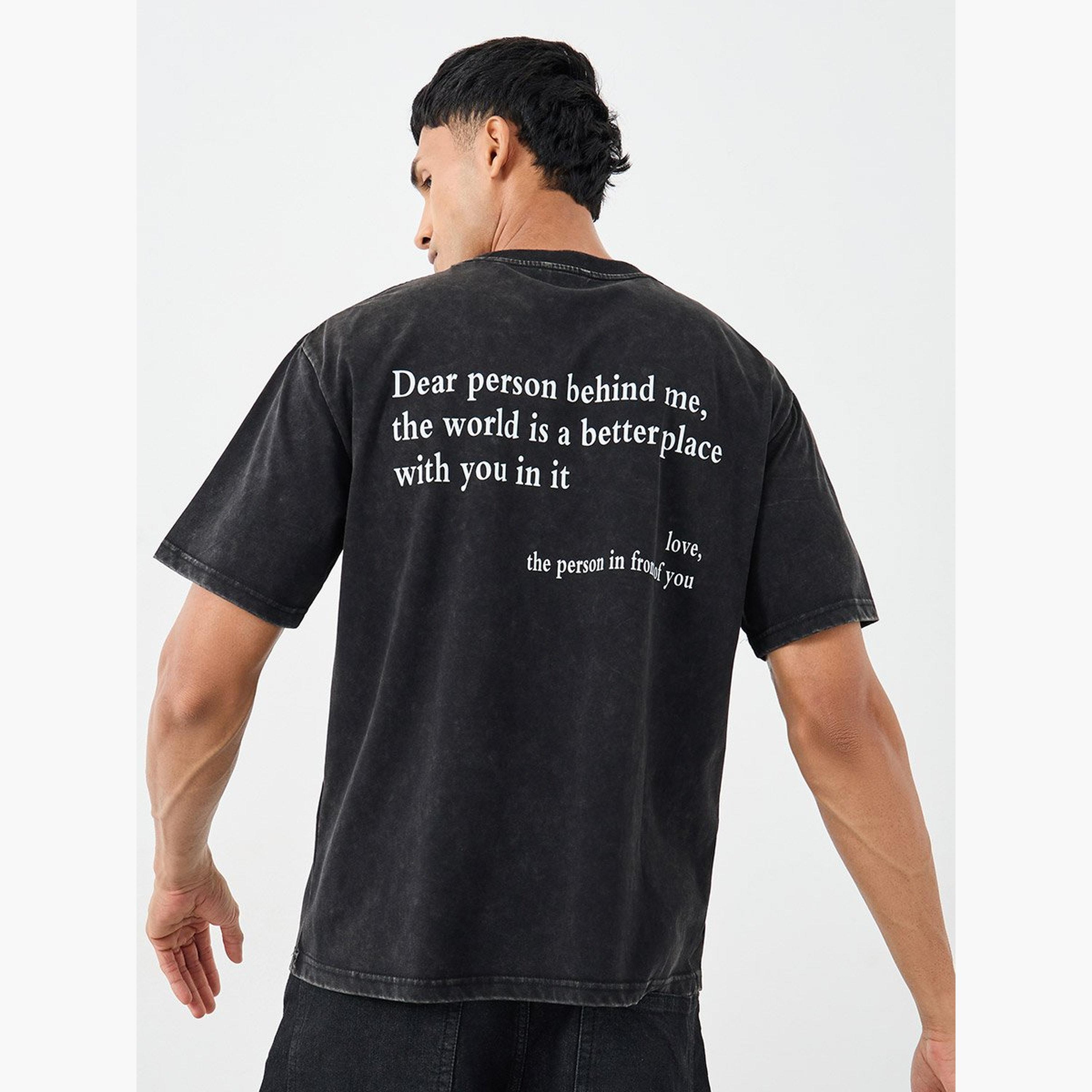 Styli Acid Washed Slogan Back Print Oversized T-Shirt-men-clothing-tshirtsandpolos-tshirts-image-3