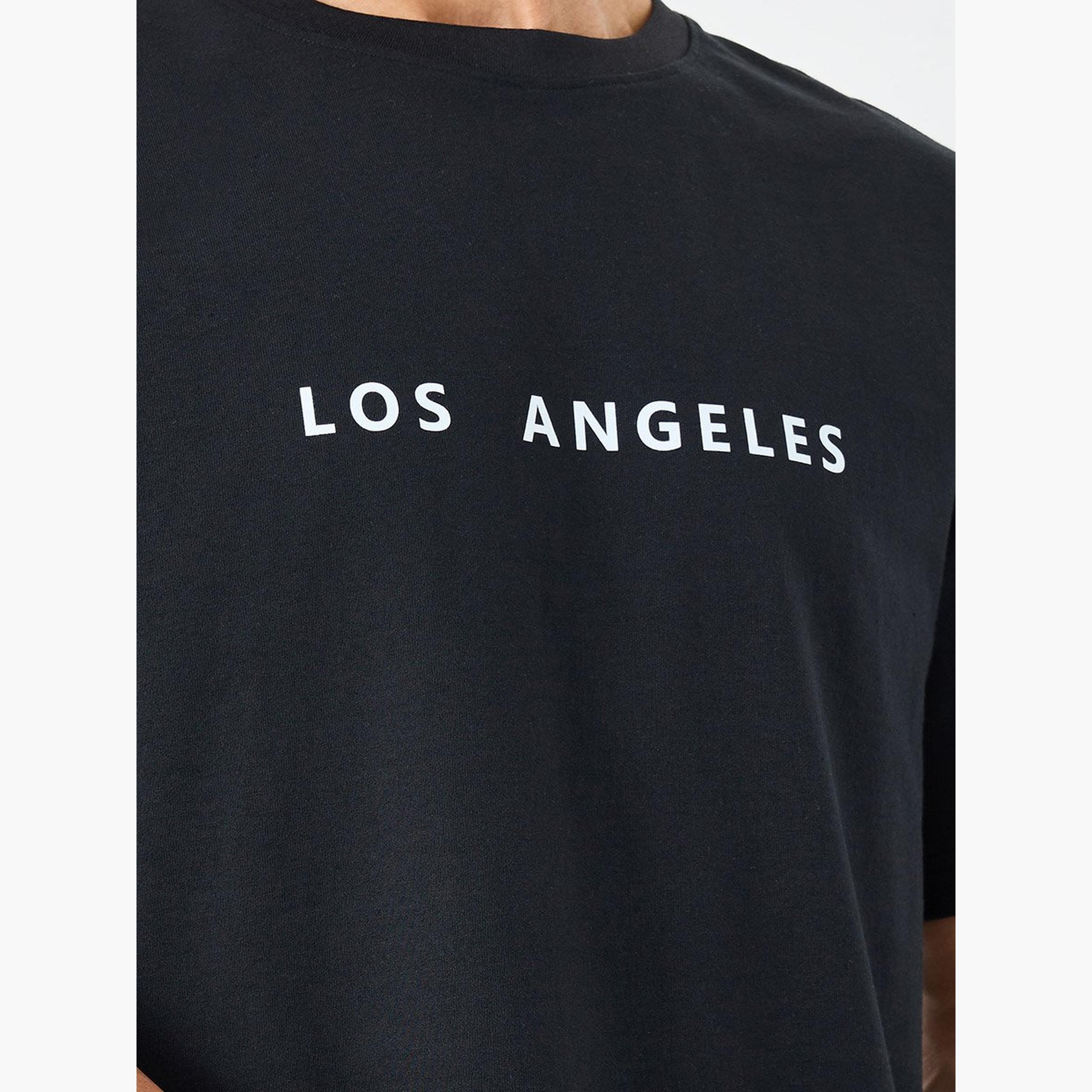 Styli Slogan Print Crew Neck Oversized T-Shirt-men-clothing-tshirtsandpolos-tshirts-image-3
