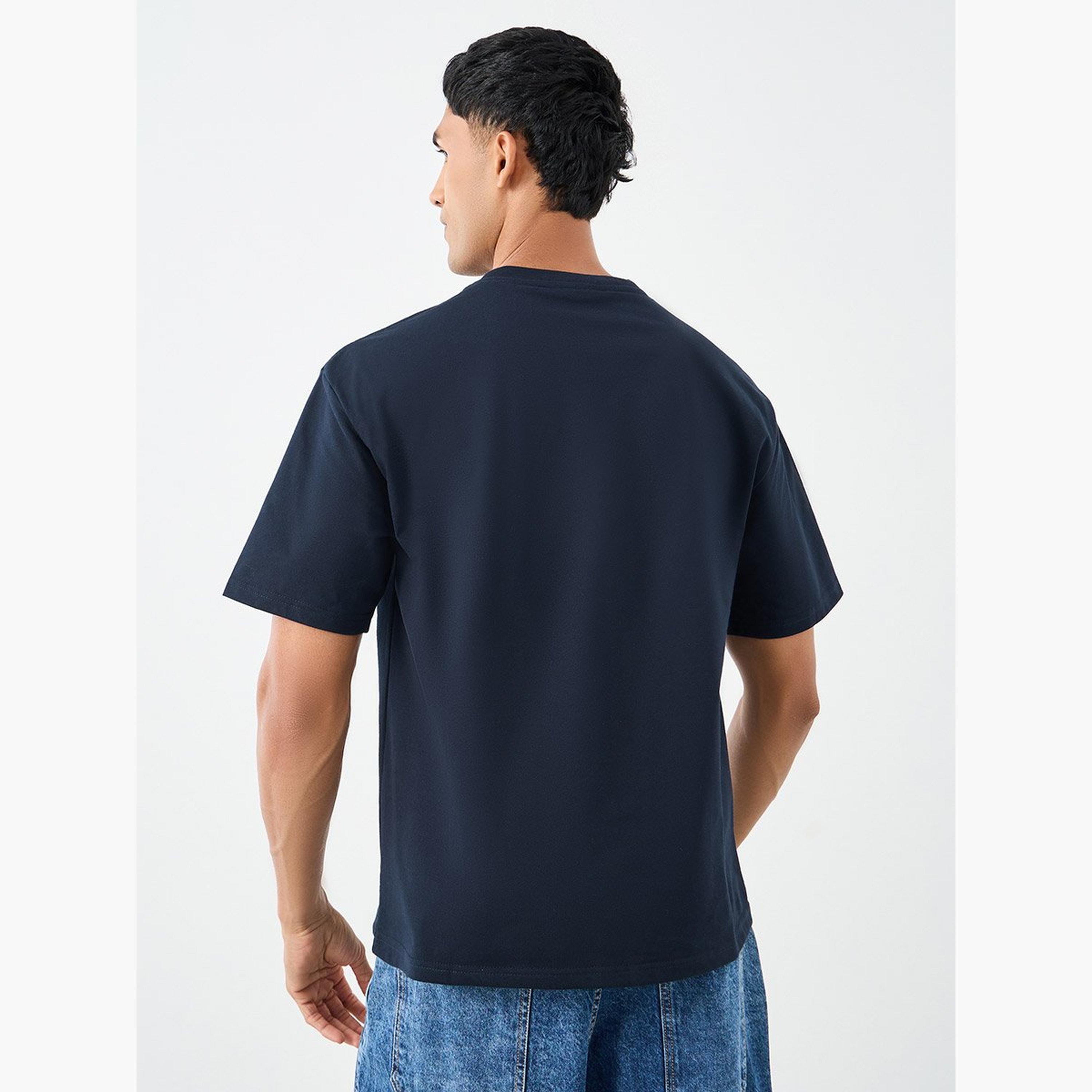 Styli Slogan Print Crew Neck Oversized T-Shirt-men-clothing-tshirtsandpolos-tshirts-image-4
