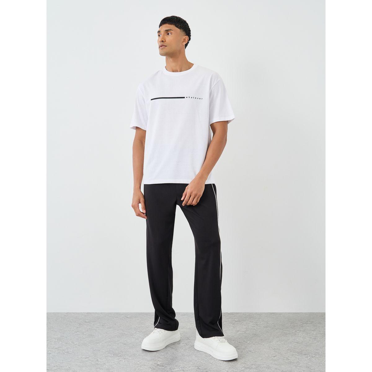 Styli Slogan Print Crew Neck Oversized T-Shirt-men-clothing-tshirtsandpolos-tshirts-image-2