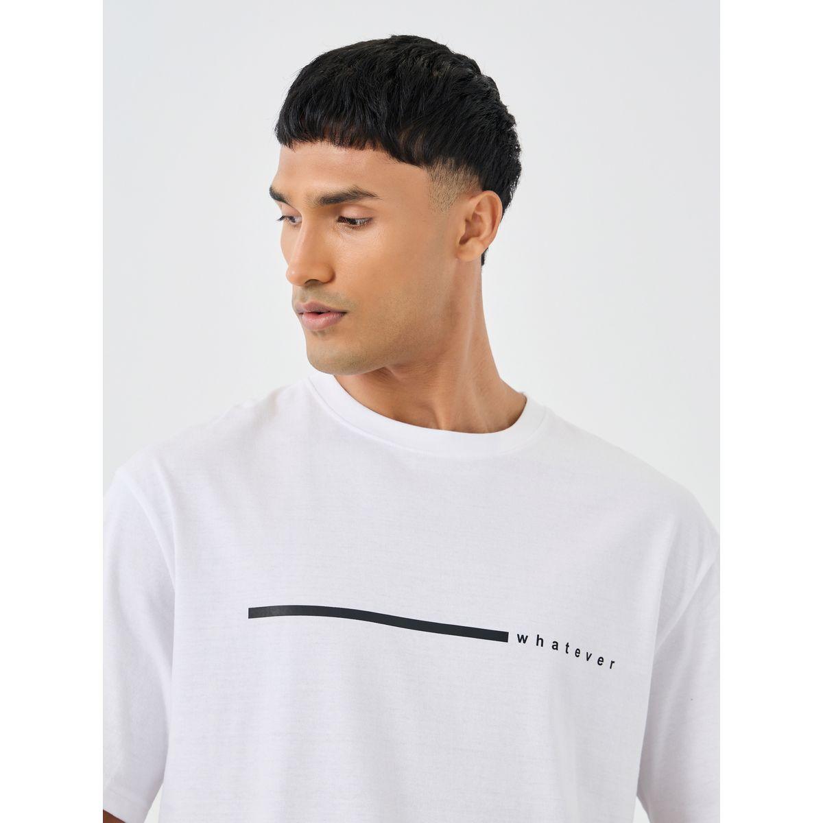 تيشيرت فضفاض بطبعة كتابة وياقة دائرية-men-clothing-tshirtsandpolos-tshirts-image-3