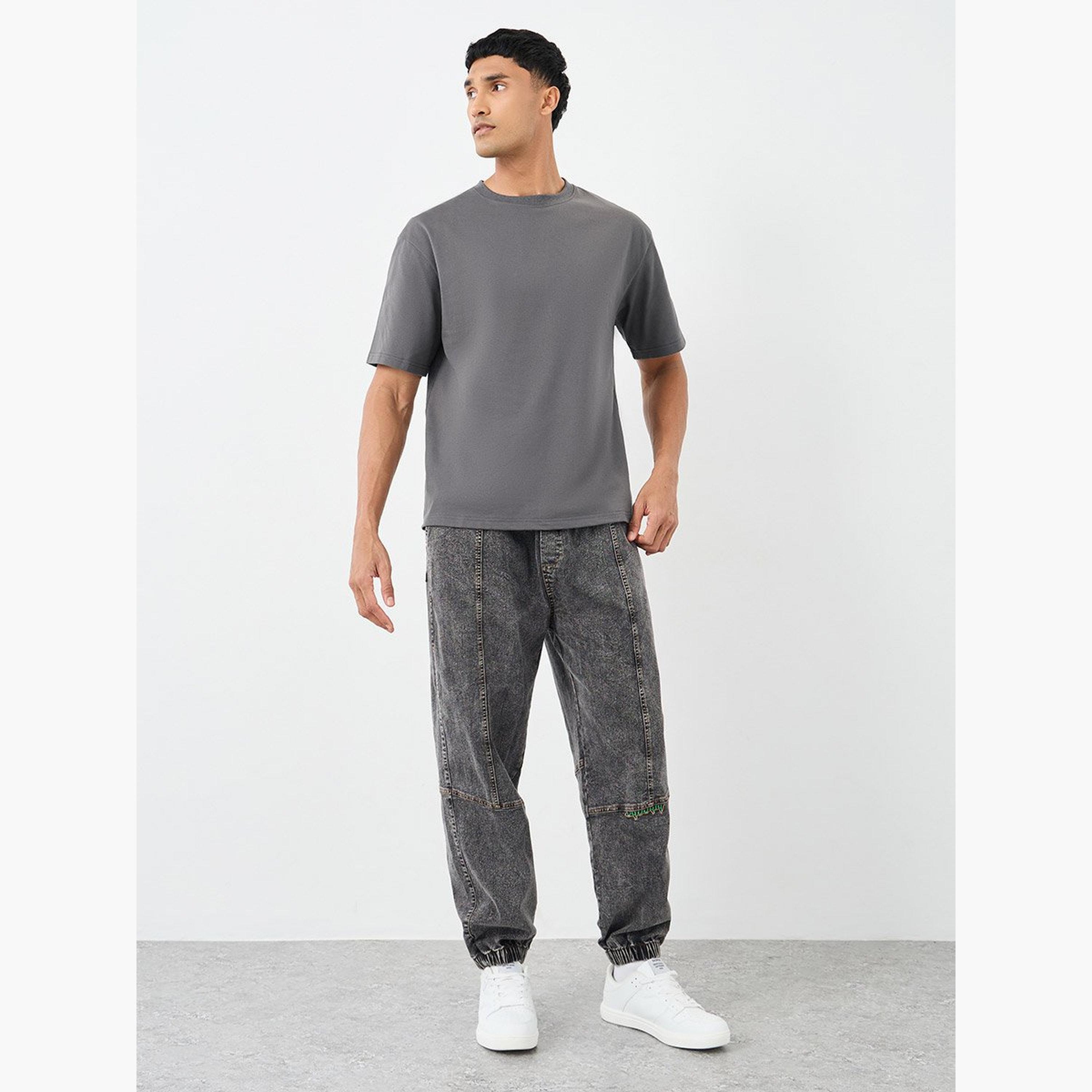 Styli Slogan Back Print Crew Neck Oversized T-Shirt-men-clothing-tshirtsandpolos-tshirts-image-2