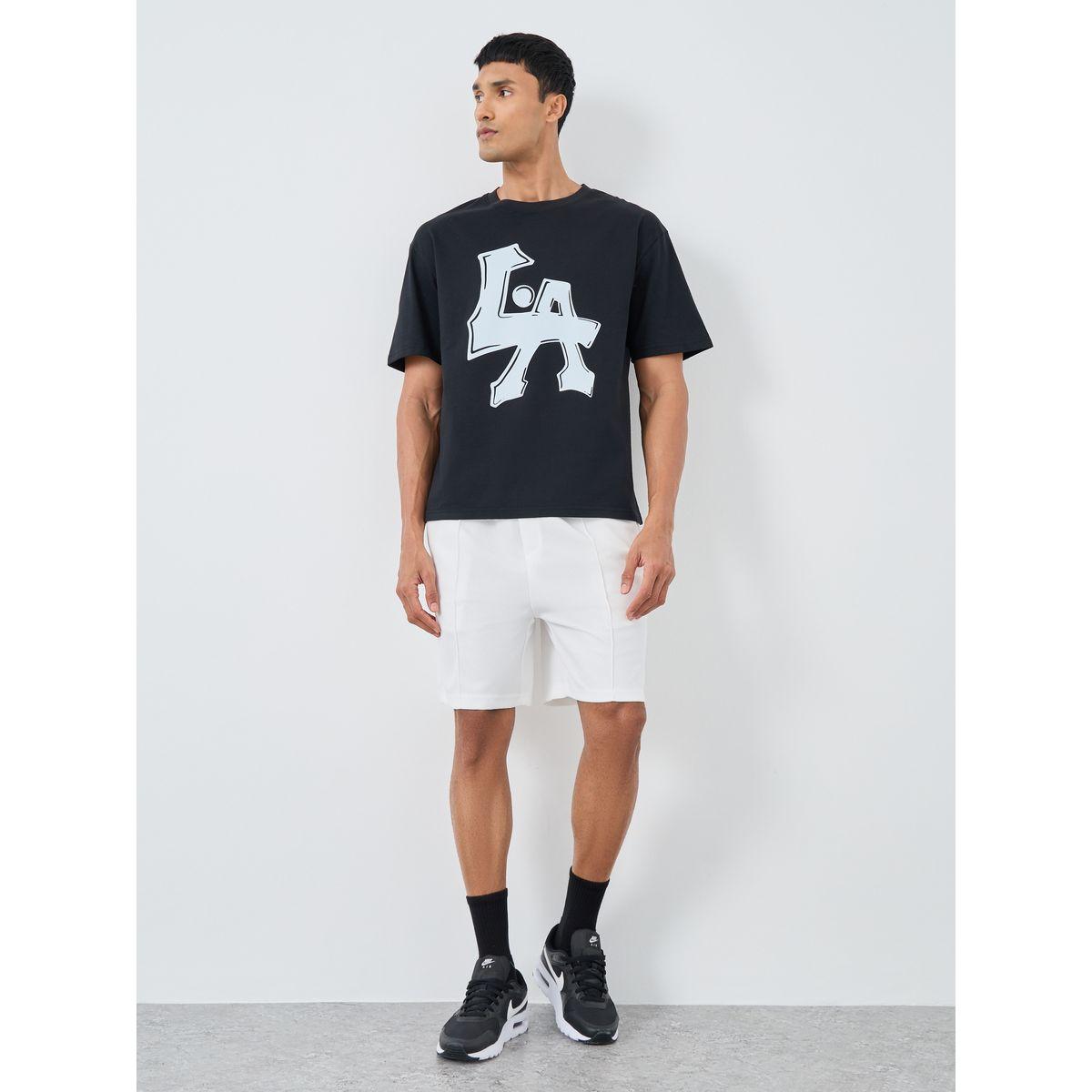 Styli Slogan Print Crew Neck Oversized T-Shirt-men-clothing-tshirtsandpolos-tshirts-image-2