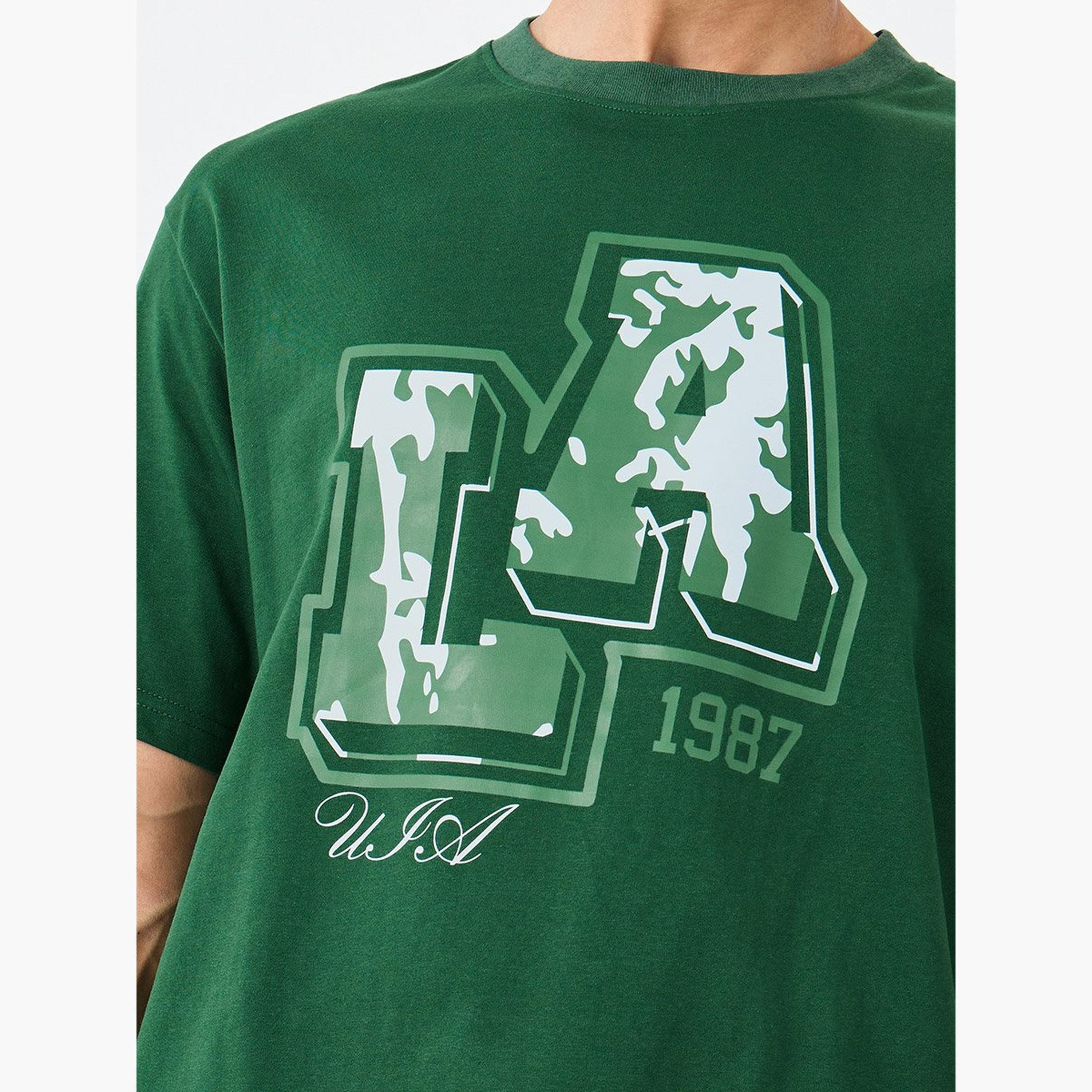 Styli LA Graphic Print Crew Neck Oversized T-Shirt-men-clothing-tshirtsandpolos-tshirts-image-3
