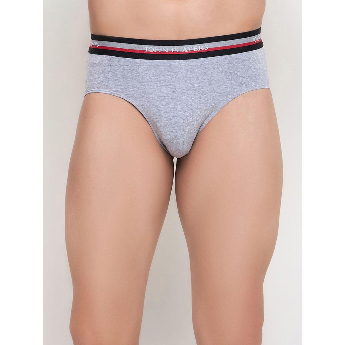 John Player Pack of 2 - Solid Briefs with Elastic Waistband-men-clothing-innerwear-underwear-image-2