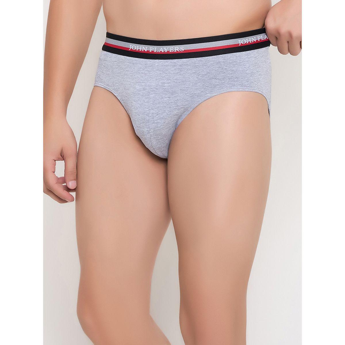 John Player Pack of 2 - Solid Briefs with Elastic Waistband-men-clothing-innerwear-underwear-image-3