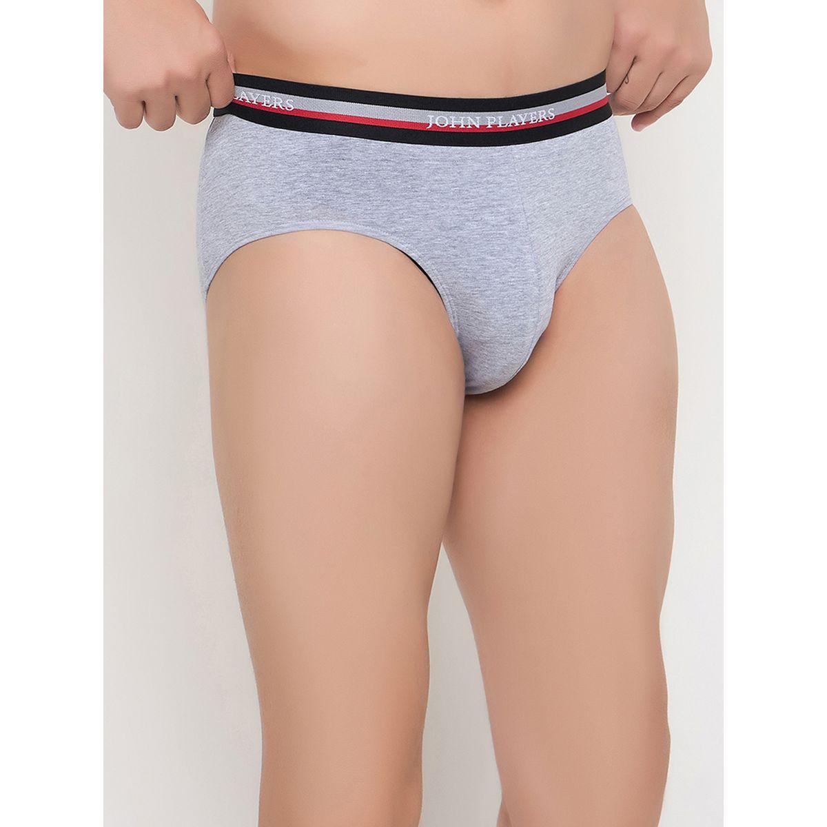John Player Pack of 2 - Solid Briefs with Elastic Waistband-men-clothing-innerwear-underwear-image-4