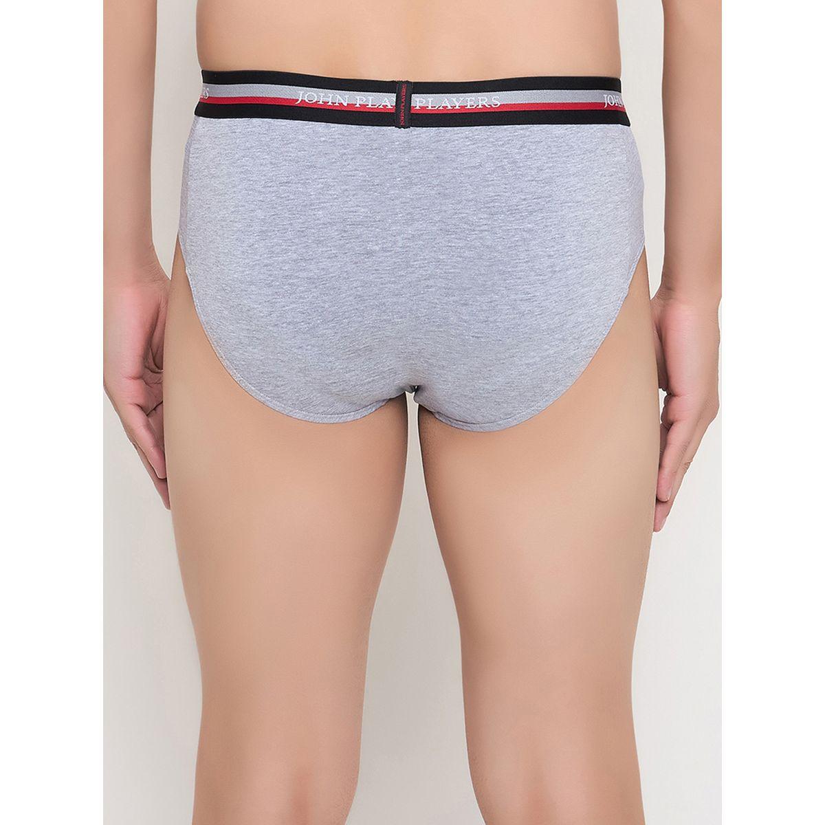 John Player Pack of 2 - Solid Briefs with Elastic Waistband-men-clothing-innerwear-underwear-image-5