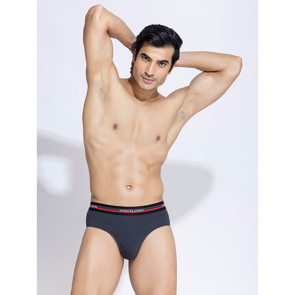 John Player Pack of 2 - Solid Briefs with Elastic Waistband-men-clothing-innerwear-underwear-image-1