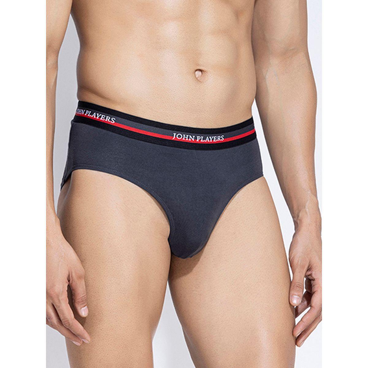 John Player Pack of 2 - Solid Briefs with Elastic Waistband-men-clothing-innerwear-underwear-image-3