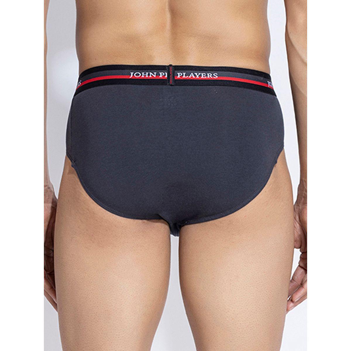 John Player Pack of 2 - Solid Briefs with Elastic Waistband-men-clothing-innerwear-underwear-image-5