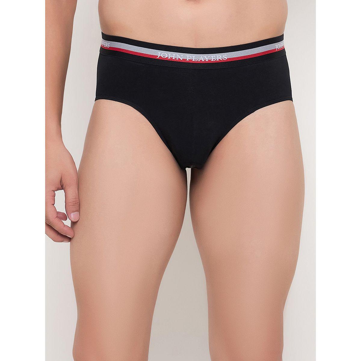 John Player Pack of 2 - Solid Briefs with Elastic Waistband-men-clothing-innerwear-underwear-image-2