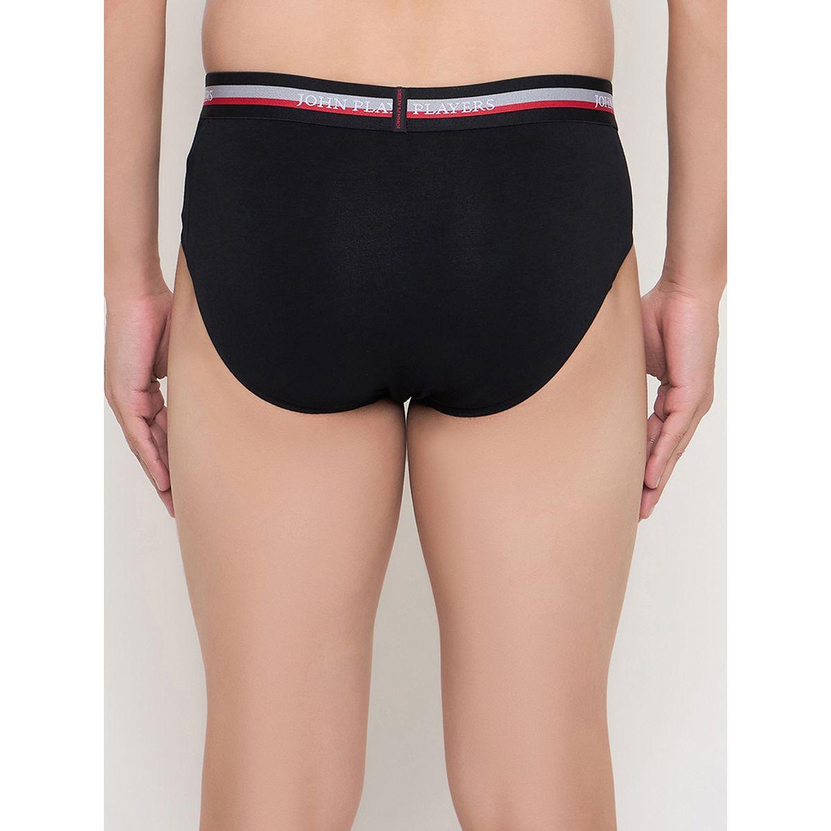 John Player Pack of 2 - Solid Briefs with Elastic Waistband-men-clothing-innerwear-underwear-image-5