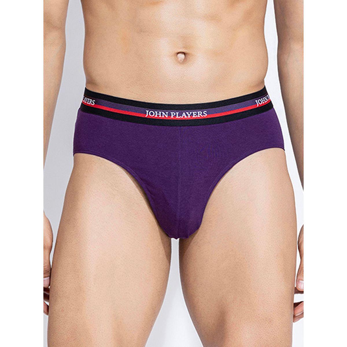 John Player Pack of 2 - Solid Briefs with Elastic Waistband-men-clothing-innerwear-underwear-image-2