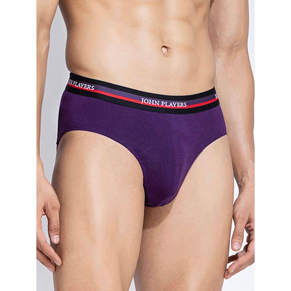 John Player Pack of 2 - Solid Briefs with Elastic Waistband-men-clothing-innerwear-underwear-image-3