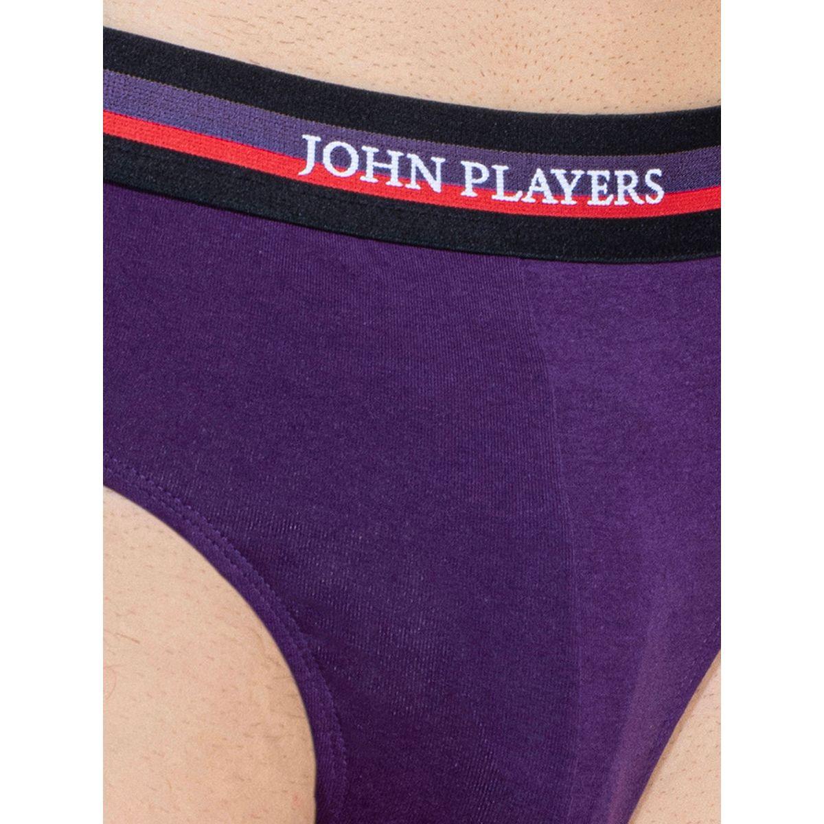 John Player Pack of 2 - Solid Briefs with Elastic Waistband-men-clothing-innerwear-underwear-image-6