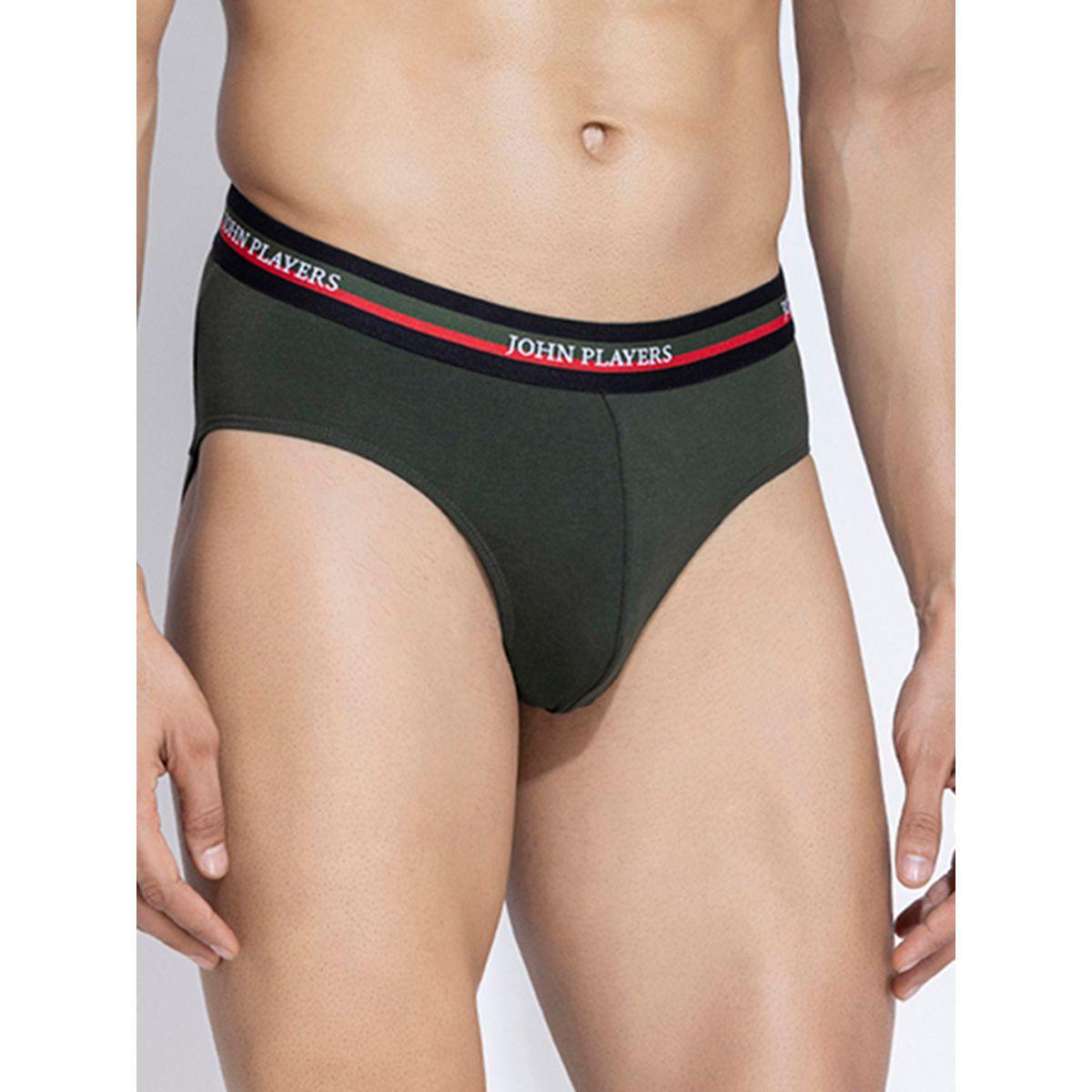John Player Pack of 2 - Solid Briefs with Elastic Waistband-men-clothing-innerwear-underwear-image-3