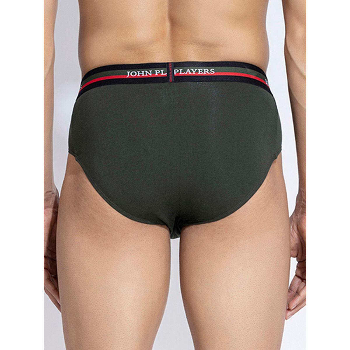 John Player Pack of 2 - Solid Briefs with Elastic Waistband-men-clothing-innerwear-underwear-image-5