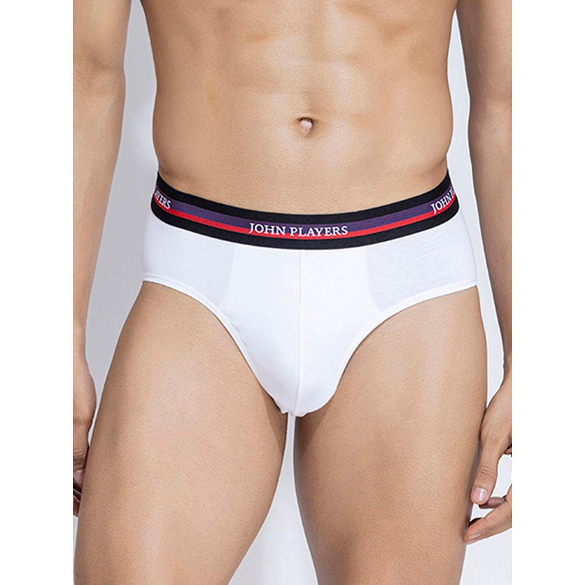 John Player Pack of 2 - Solid Briefs with Elastic Waistband-men-clothing-innerwear-underwear-image-2
