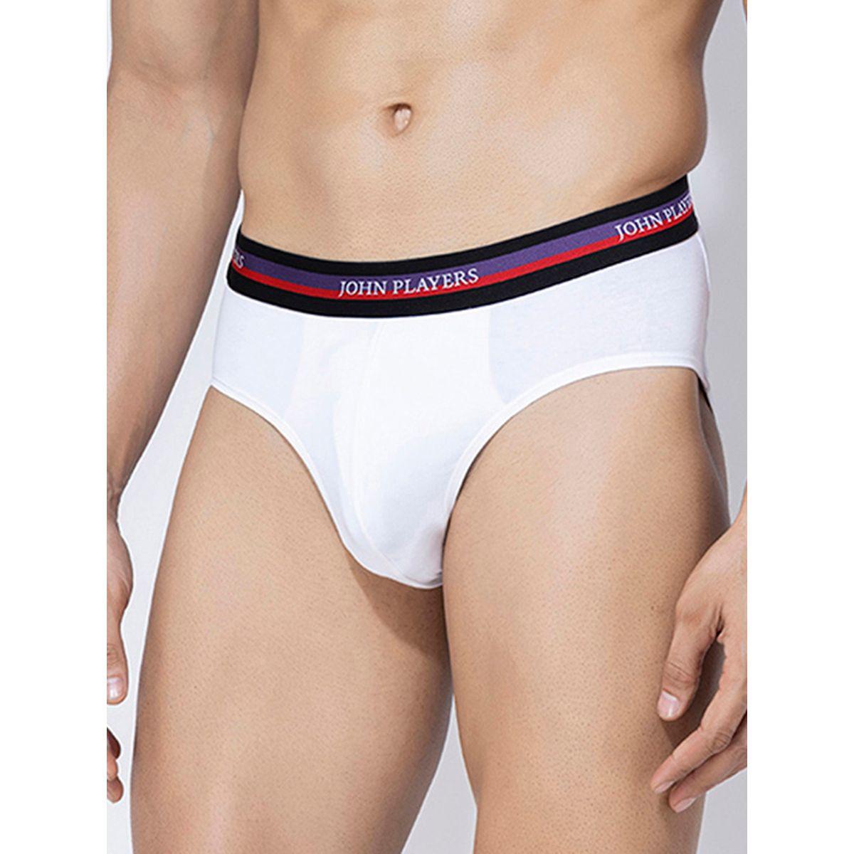 John Player Pack of 2 - Solid Briefs with Elastic Waistband-men-clothing-innerwear-underwear-image-4