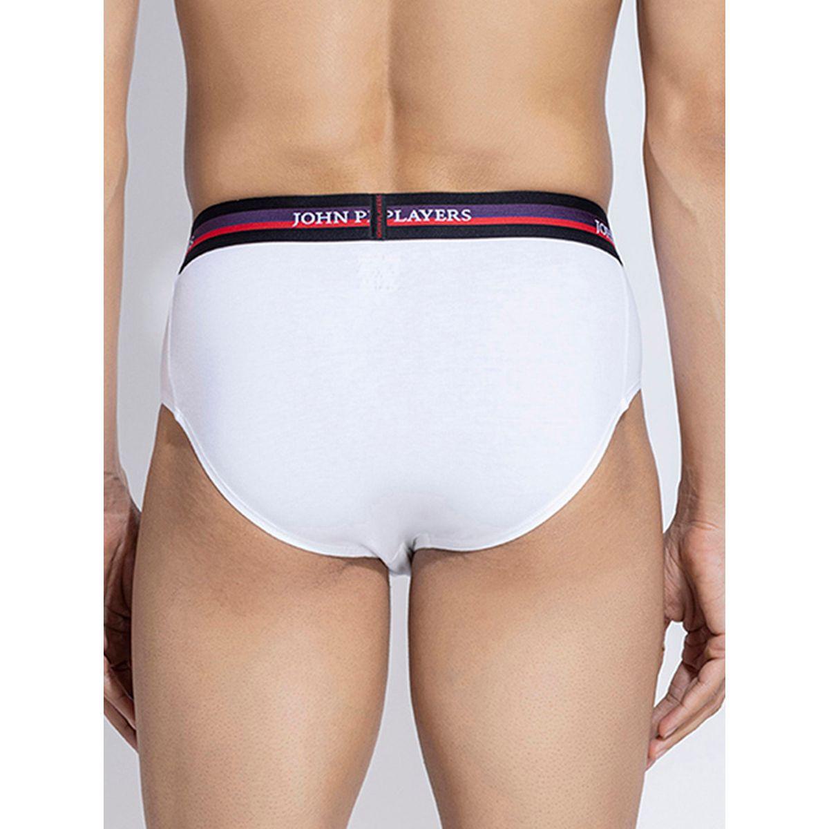 John Player Pack of 2 - Solid Briefs with Elastic Waistband-men-clothing-innerwear-underwear-image-5