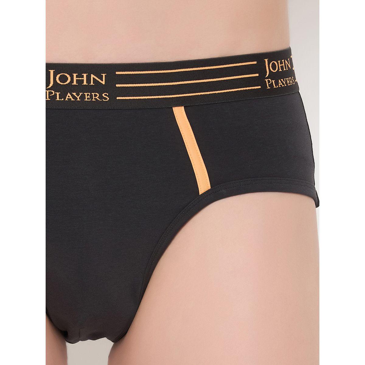 John Player Pack of 2 - Solid Briefs with Striped Waistband-men-clothing-innerwear-underwear-image-6