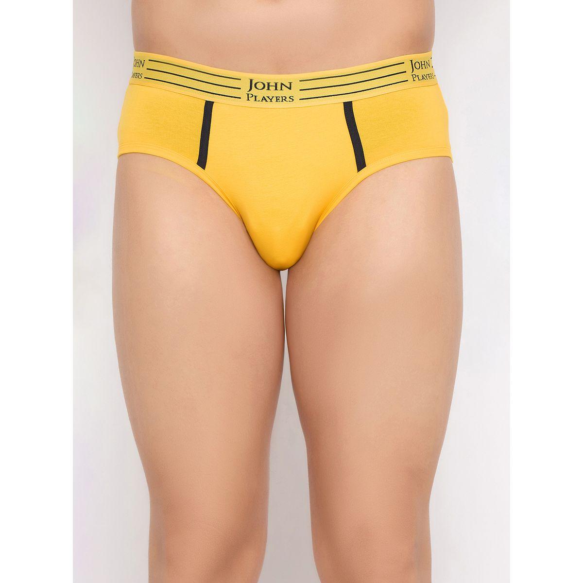 John Player Pack of 2 - Solid Briefs with Striped Waistband-men-clothing-innerwear-underwear-image-2